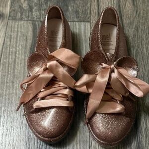 Mini Melissa Kids Glitter Sneakers - Copper